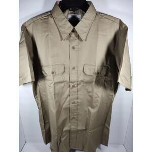 Vtg Sears Fieldmaster Perma Prest Work Shirt Men's Size XLarge S/S Button NWOT